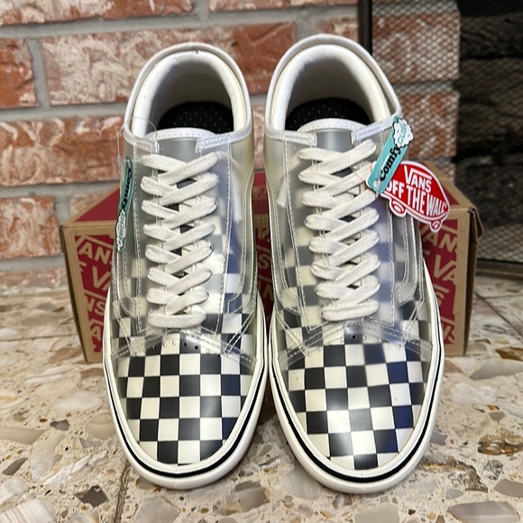 Vans comfy Cush slip on with transparent old skool women’s size 9 men’s size 7.5 - Picture 2 of 11
